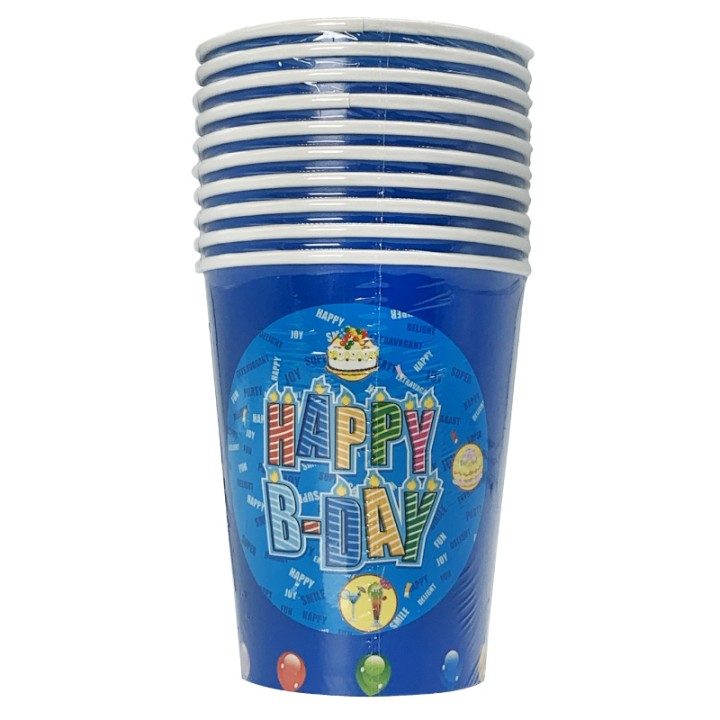 ABC BICCHIERI 10PZ BUON COMPLEANNO BIMBO