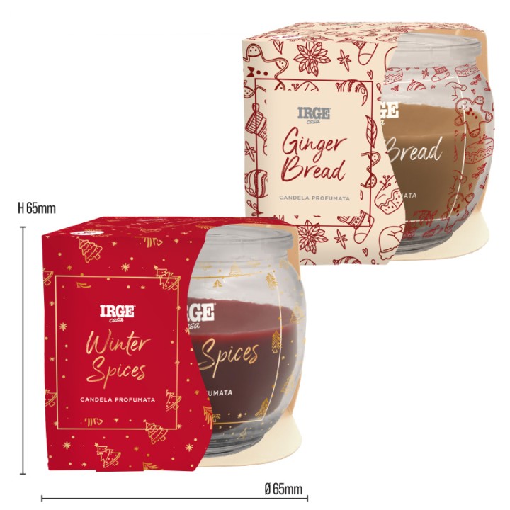 BPA CANDELA PROF ROTONDA 70GR NATALE WINTER SPICES+GINGER BREAD
