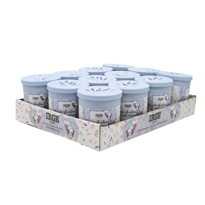 BHC GEL ASSORBIODORI 190GR BLU FIORI DI COTONE + SALI MARINI