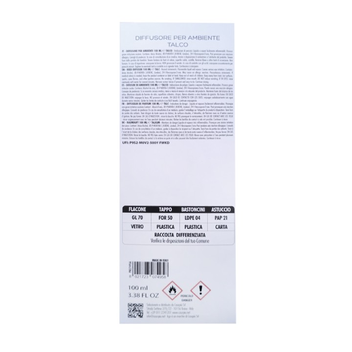 CGF DIFF CUBO 100ML MAIOLICHE TALCO BASTONCINI