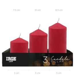 FEV CANDELE PILLAR ROSSE 5X7.5/10/12.5