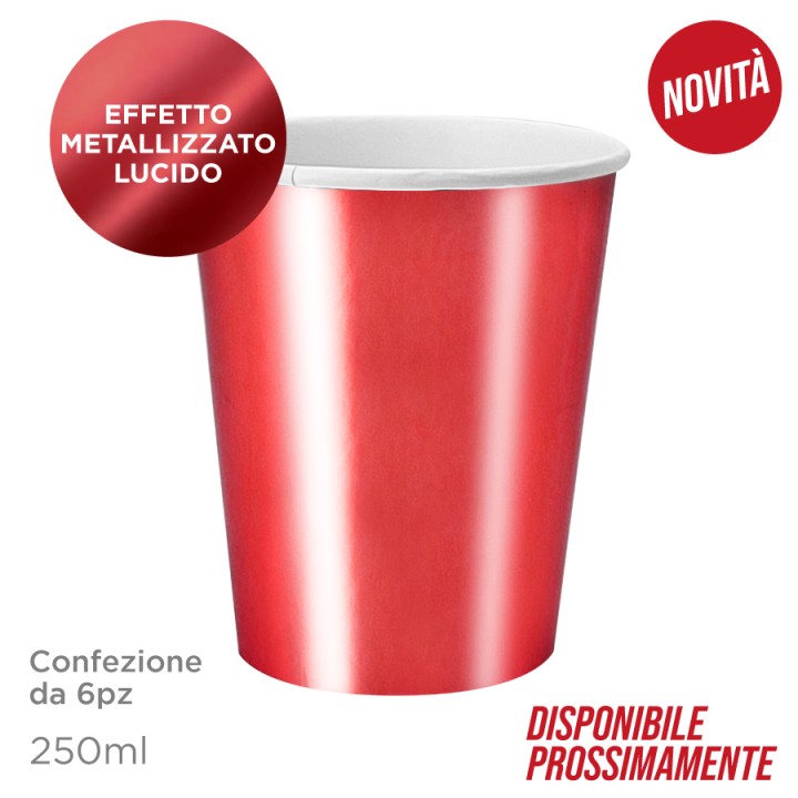 CYB BICCHIERI SHINY RED 6PZ