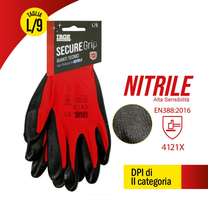 AAG GUANTI TEC.SECURE GRIP NITRILE L/9